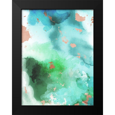 Abstract Watercolors Black Modern Wood Framed Art Print by Villa, Mlli