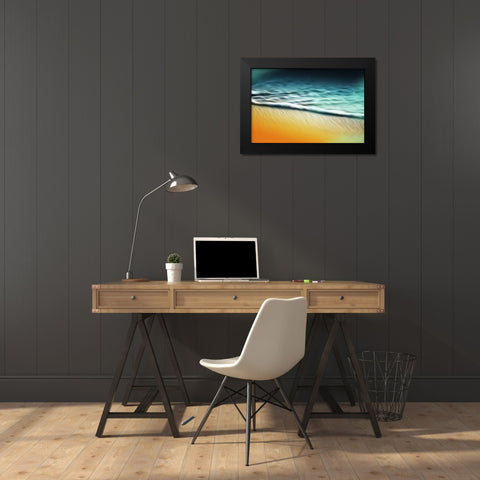 Water Abstracts Black Modern Wood Framed Art Print by Villa, Mlli