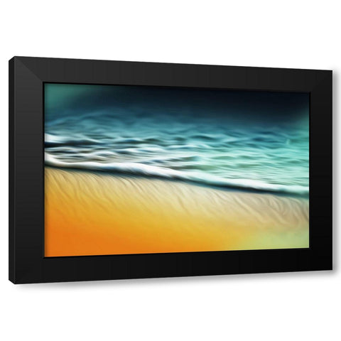 Water Abstracts Black Modern Wood Framed Art Print by Villa, Mlli