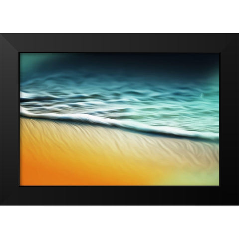 Water Abstracts Black Modern Wood Framed Art Print by Villa, Mlli