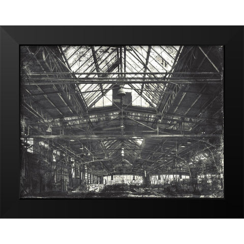 Industrial Life Black Modern Wood Framed Art Print by Villa, Mlli