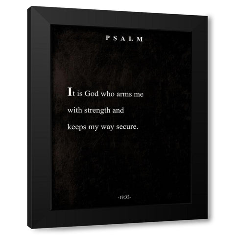 Psalm Book Page Black Modern Wood Framed Art Print with Double Matting by Villa, Mlli