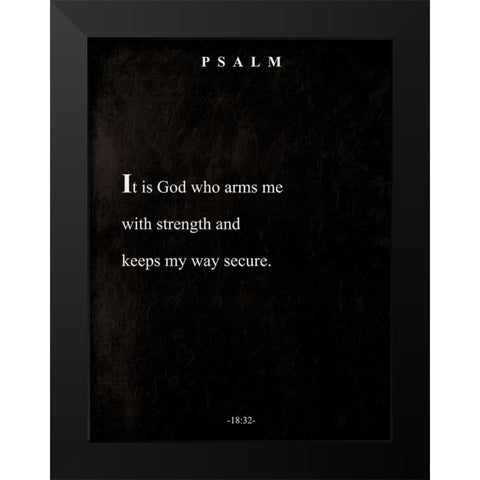 Psalm Book Page Black Modern Wood Framed Art Print by Villa, Mlli