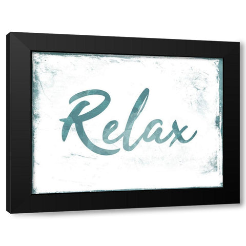 Relax Black Modern Wood Framed Art Print by Villa, Mlli