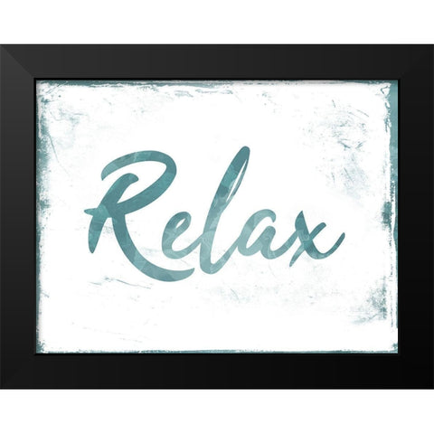 Relax Black Modern Wood Framed Art Print by Villa, Mlli