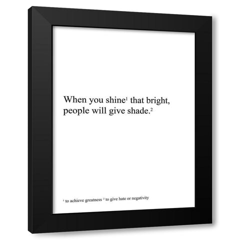 Shine Black Modern Wood Framed Art Print with Double Matting by Villa, Mlli