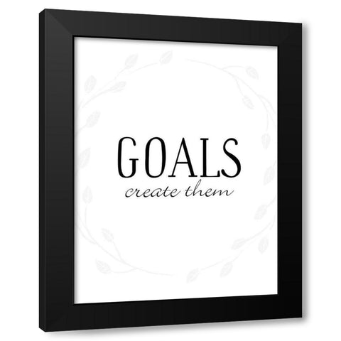 Goals Black Modern Wood Framed Art Print with Double Matting by Villa, Mlli