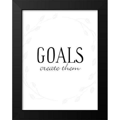 Goals Black Modern Wood Framed Art Print by Villa, Mlli