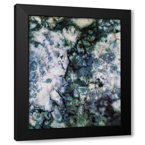 Light Blue Smog Abstract Black Modern Wood Framed Art Print by Villa, Mlli