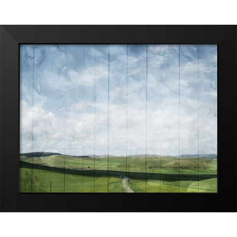 On The Hills Black Modern Wood Framed Art Print by Villa, Mlli