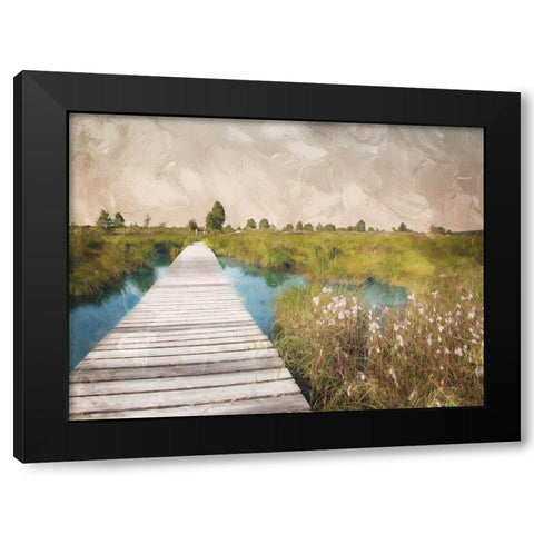 On The Marsh Black Modern Wood Framed Art Print by Villa, Mlli