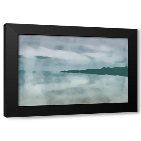 Blue View Black Modern Wood Framed Art Print by Villa, Mlli