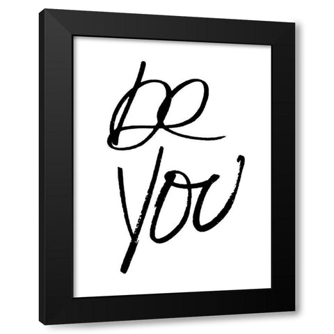 Be You Black Modern Wood Framed Art Print with Double Matting by Villa, Mlli