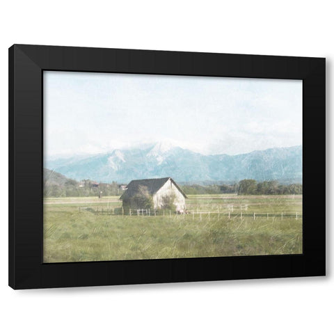 Barn In The Farm Black Modern Wood Framed Art Print by Villa, Mlli