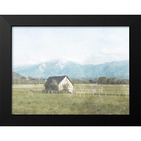Barn In The Farm Black Modern Wood Framed Art Print by Villa, Mlli