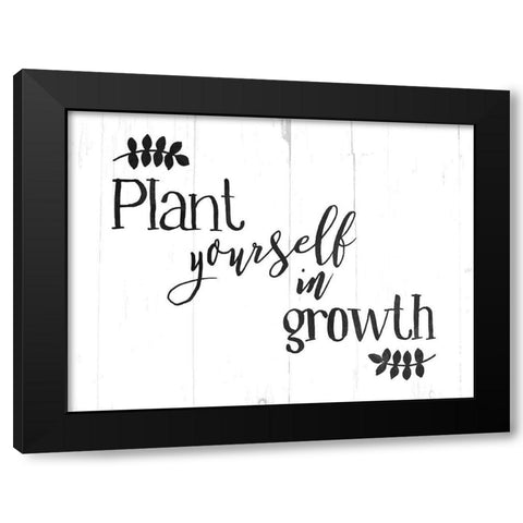 Plant Growth BW Black Modern Wood Framed Art Print by Villa, Mlli