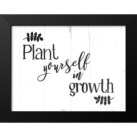 Plant Growth BW Black Modern Wood Framed Art Print by Villa, Mlli