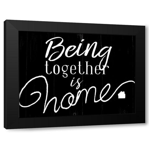 Being Together Home Black Modern Wood Framed Art Print with Double Matting by Villa, Mlli