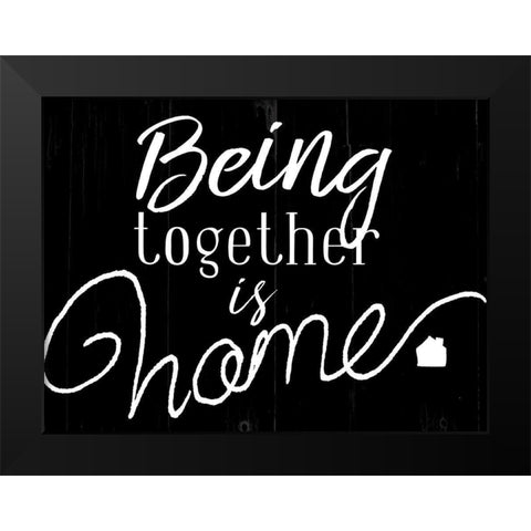 Being Together Home Black Modern Wood Framed Art Print by Villa, Mlli