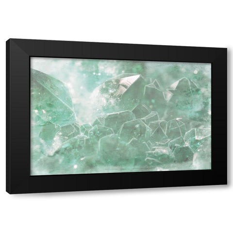 Mint Rocks Black Modern Wood Framed Art Print by Villa, Mlli