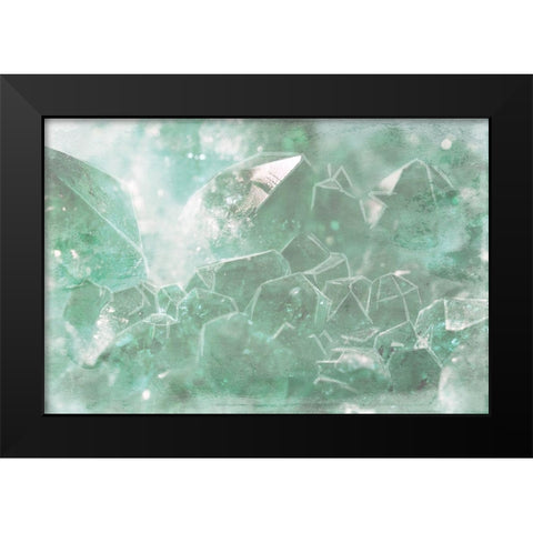 Mint Rocks Black Modern Wood Framed Art Print by Villa, Mlli