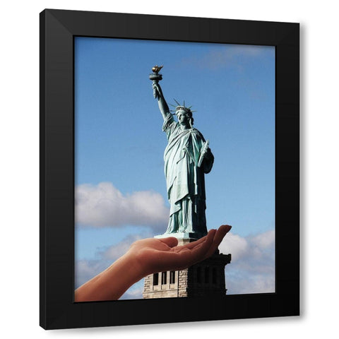 Hold Her Black Modern Wood Framed Art Print by Villa, Mlli