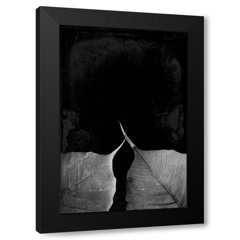 Leaves In The Dark Again Black Modern Wood Framed Art Print by Villa, Mlli