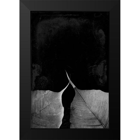 Leaves In The Dark Again Black Modern Wood Framed Art Print by Villa, Mlli