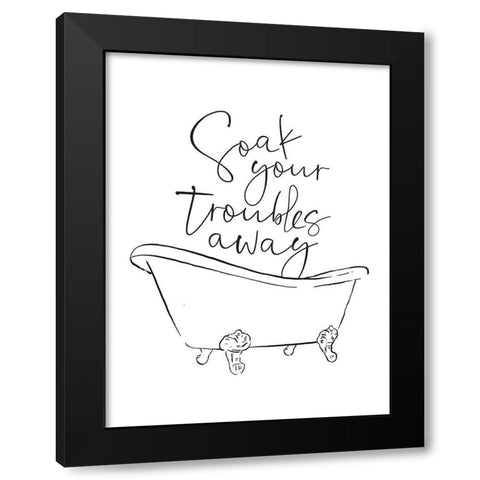 Soak Black Modern Wood Framed Art Print by Villa, Mlli