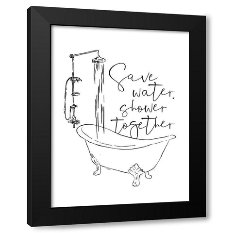 Save Black Modern Wood Framed Art Print with Double Matting by Villa, Mlli