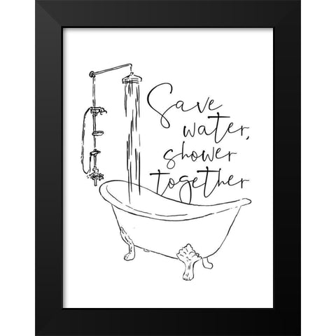 Save Black Modern Wood Framed Art Print by Villa, Mlli