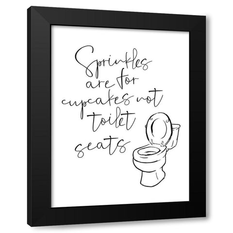 Sprinkles Black Modern Wood Framed Art Print by Villa, Mlli