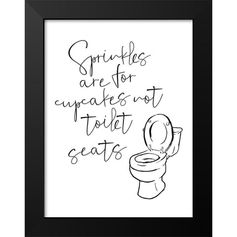 Sprinkles Black Modern Wood Framed Art Print by Villa, Mlli