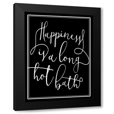 Hot Bath Black Modern Wood Framed Art Print by Villa, Mlli