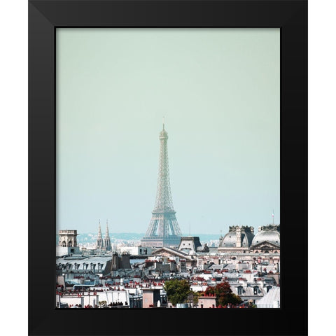 Eiffel Day Black Modern Wood Framed Art Print by Villa, Mlli