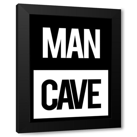 Man Cave Black Modern Wood Framed Art Print by Villa, Mlli