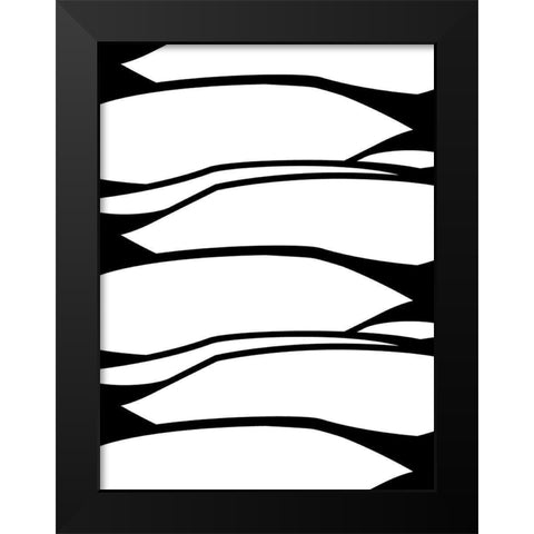 Blades Black Modern Wood Framed Art Print by Villa, Mlli