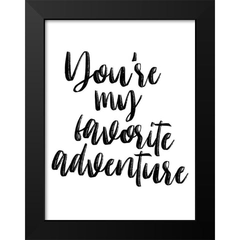 Your My Black Modern Wood Framed Art Print by Villa, Mlli