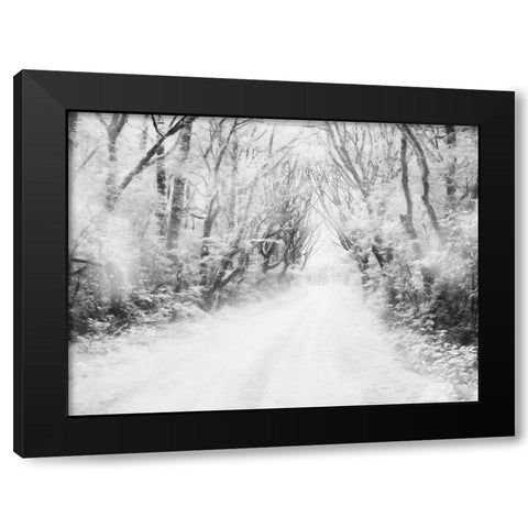 Snow Way Black Modern Wood Framed Art Print with Double Matting by Villa, Mlli
