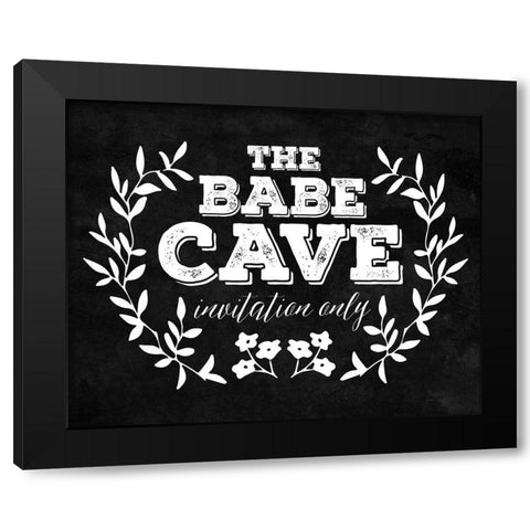 The Babe Cave White Black Modern Wood Framed Art Print with Double Matting by Villa, Mlli