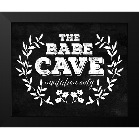 The Babe Cave White Black Modern Wood Framed Art Print by Villa, Mlli