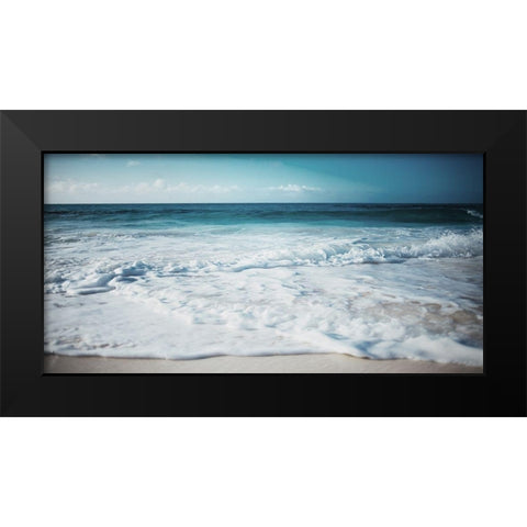 Close Waves Black Modern Wood Framed Art Print by Villa, Mlli