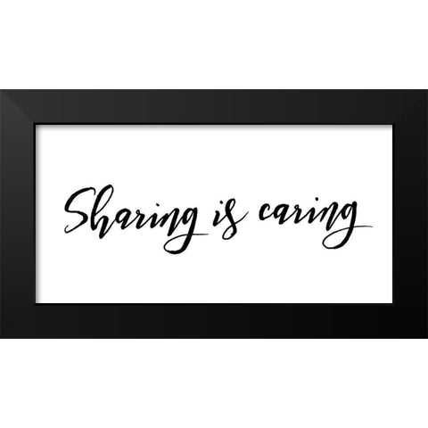 Sharing Is Caring Black Modern Wood Framed Art Print by Villa, Mlli