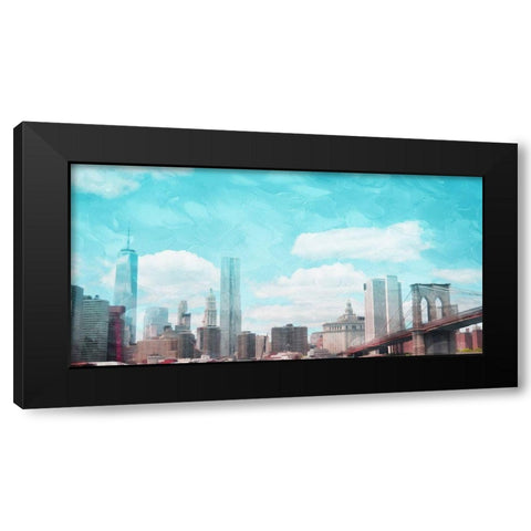 City Sky Black Modern Wood Framed Art Print by Villa, Mlli
