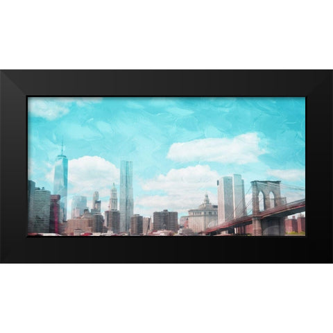 City Sky Black Modern Wood Framed Art Print by Villa, Mlli