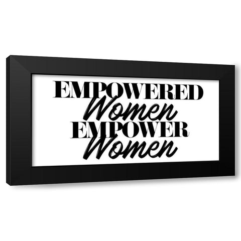Empowered Black Modern Wood Framed Art Print with Double Matting by Villa, Mlli