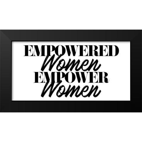 Empowered Black Modern Wood Framed Art Print by Villa, Mlli