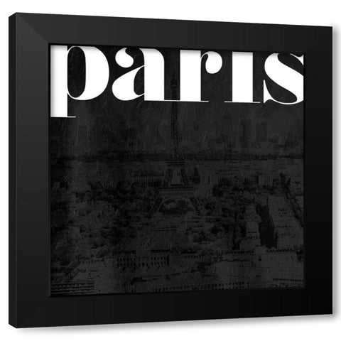 Black Paris Black Modern Wood Framed Art Print by Villa, Mlli