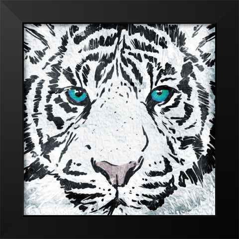 Look Into My Eyes Black Modern Wood Framed Art Print by Villa, Mlli