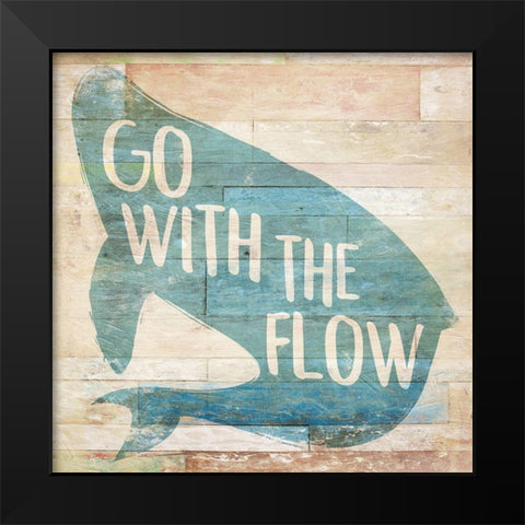 Flow Black Modern Wood Framed Art Print by Villa, Mlli